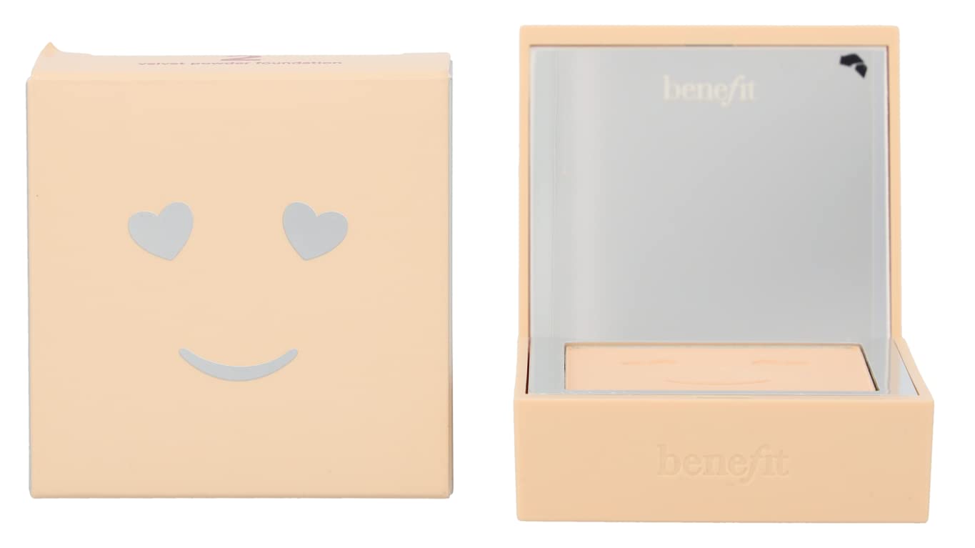 Benefit Hello Happy Velvet Powder Foundation #2, Clear, 0.25 Fl Oz