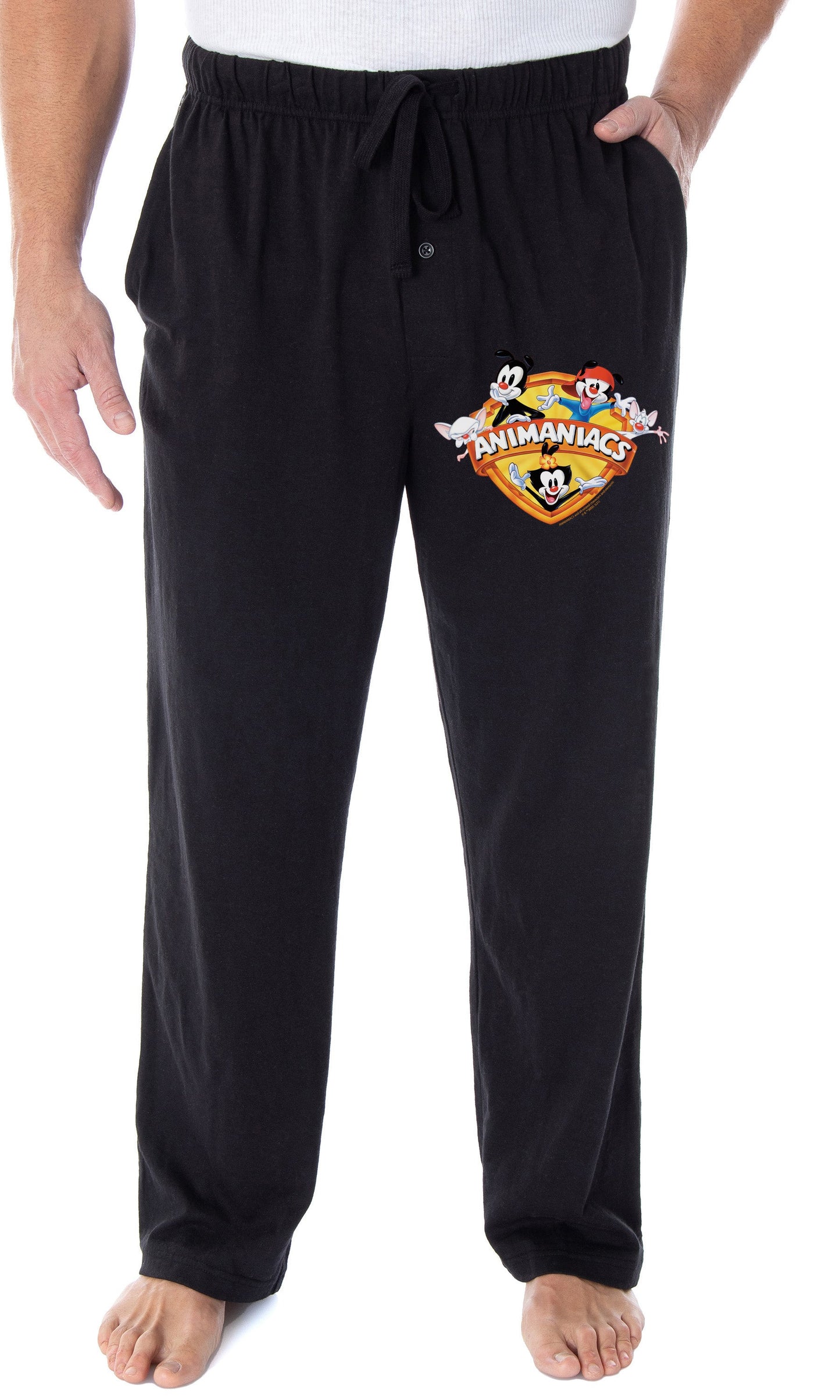Animaniacs Men's Wakko Yakko Dot Warner and Pinky and The Brain Loungewear Pajama Pants