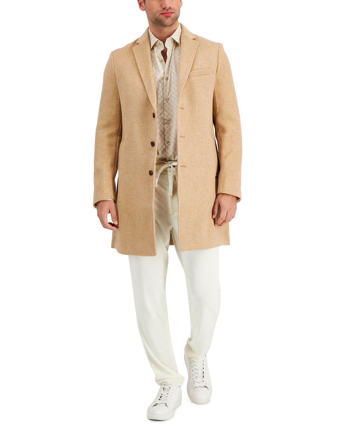Alfani Bruno Coat Khaki Combo