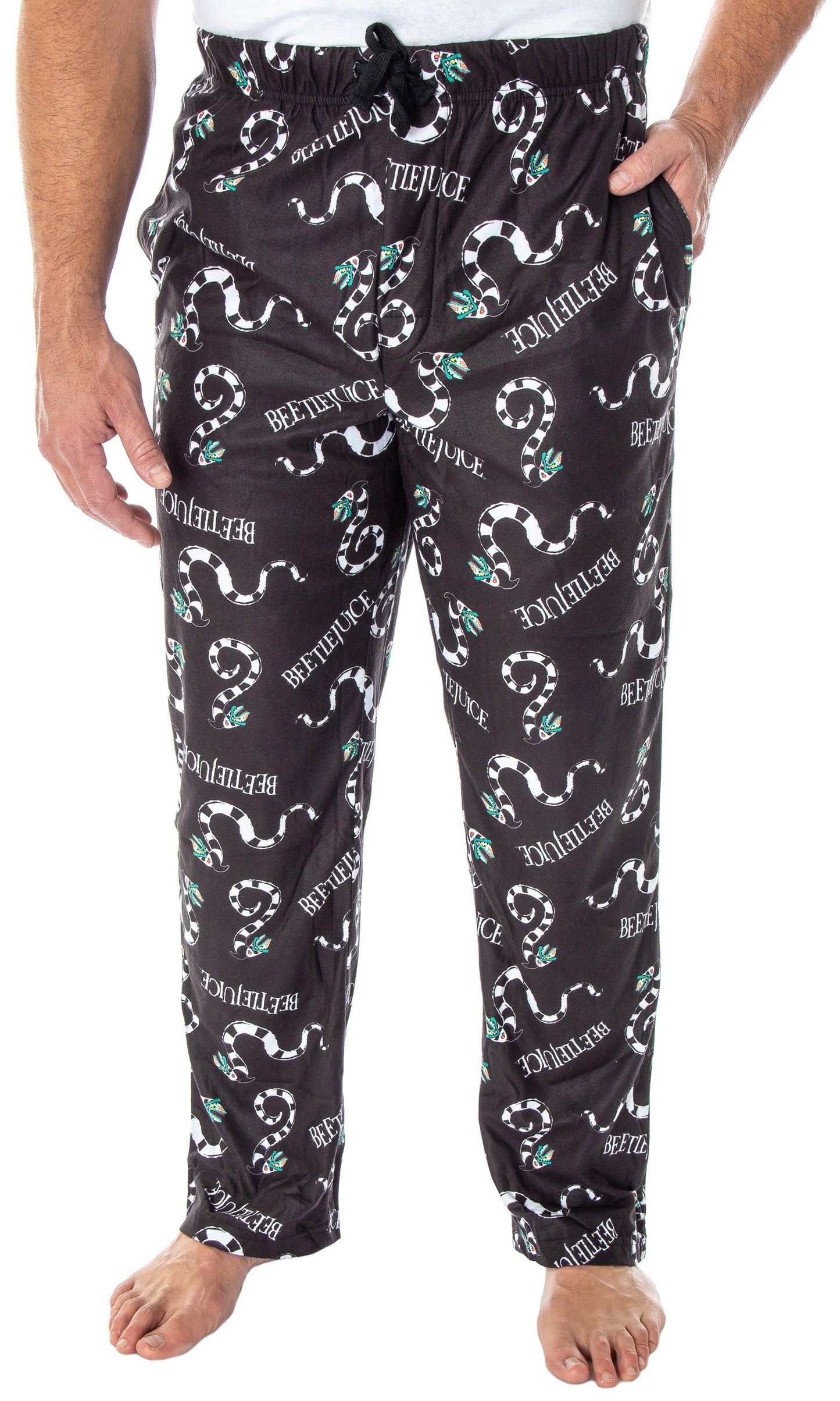 Beetlejuice Men's Allover Sandworm Pattern Lounge Sleep Pajama Pants
