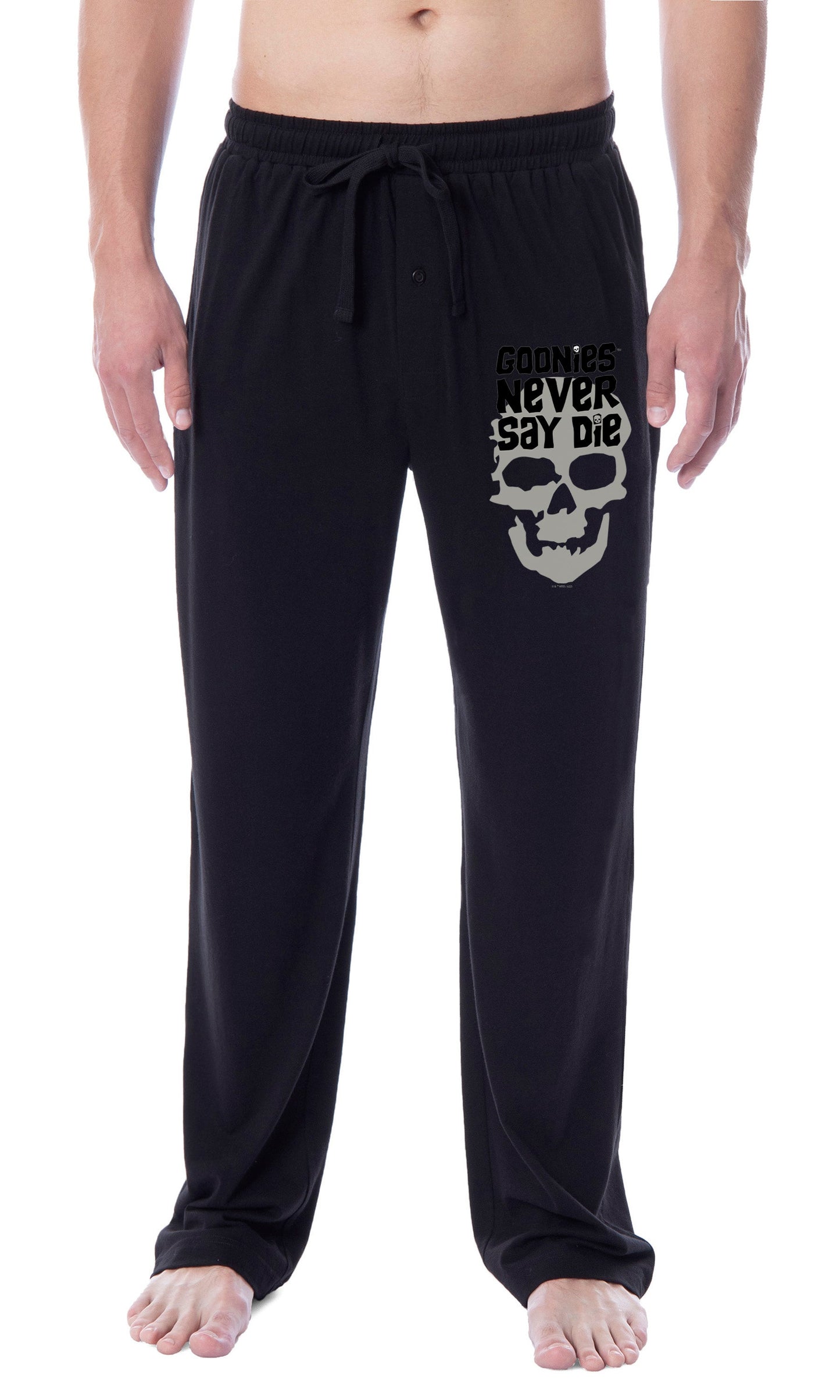 The Goonies Mens' Movie Film Never Say Die Skull Sleep Pajama Pants