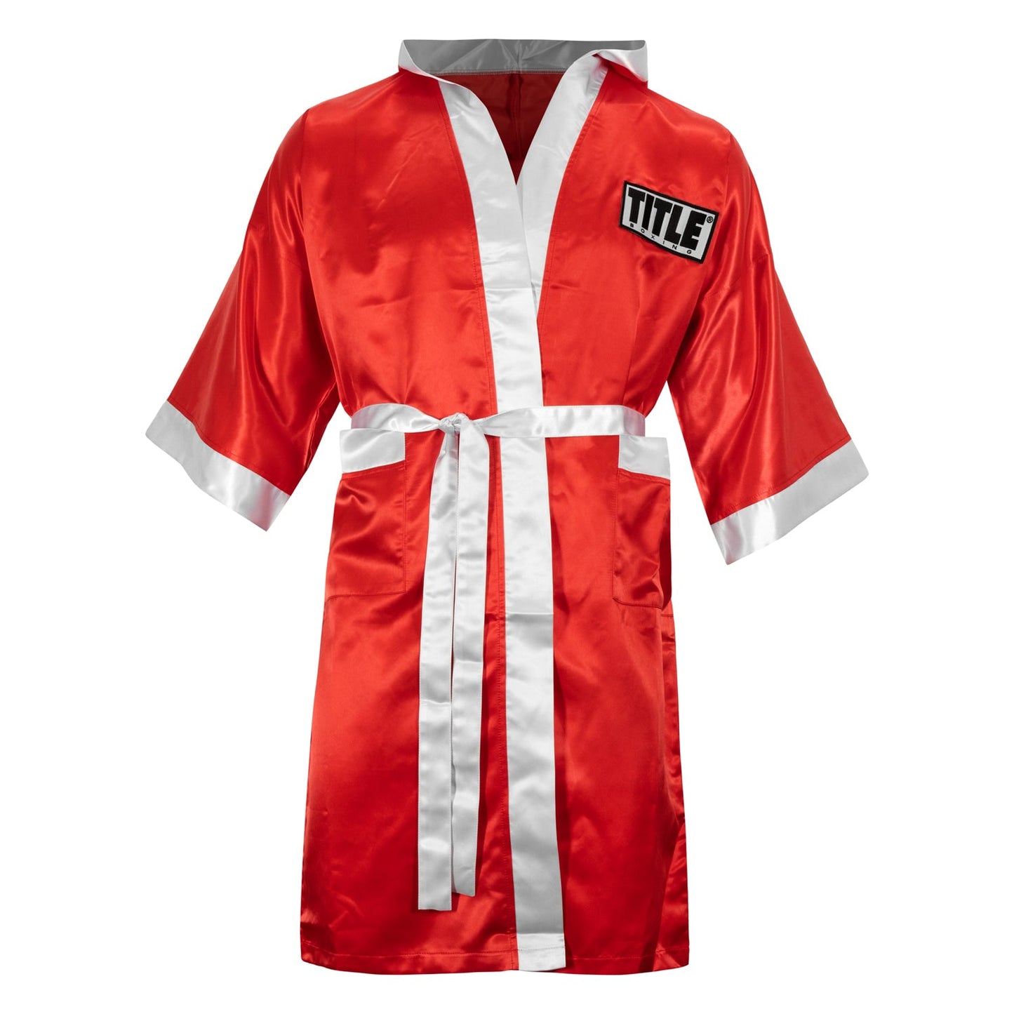 color:red/white::TITLE Boxing Stock Full Length Robe 3.0 main view