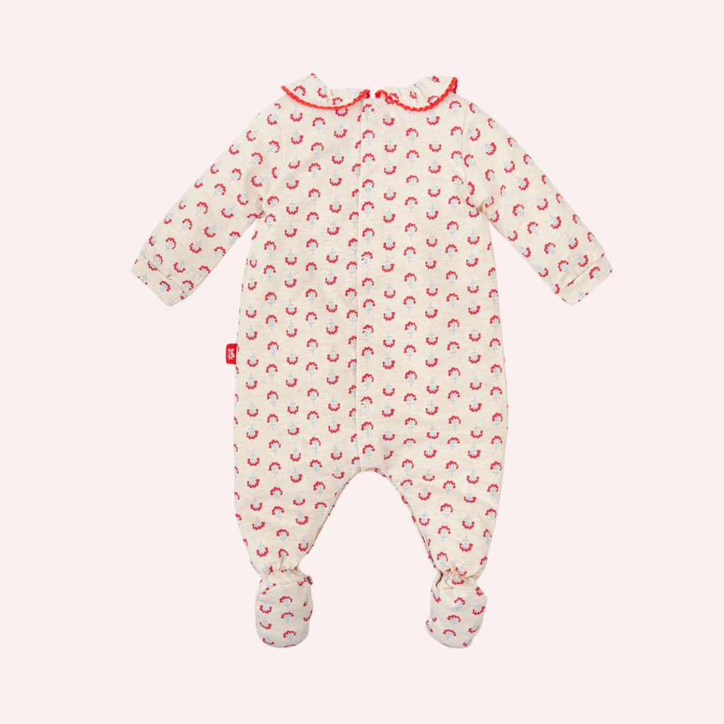 Tutto Piccolo Chemical White Floral Romper