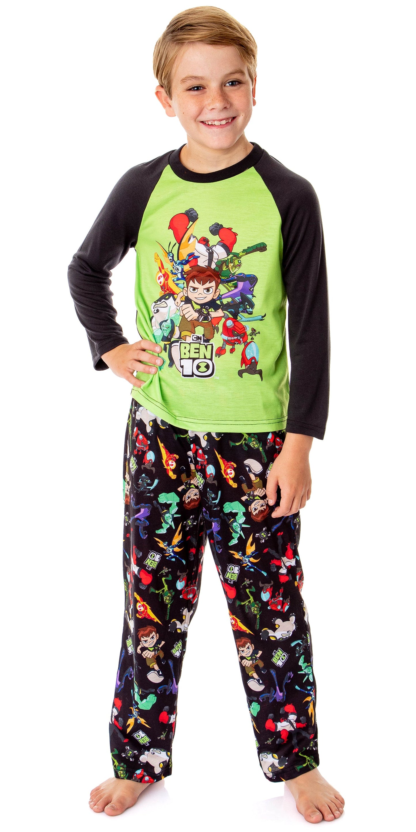 Ben 10 Boys' Cartoon TV Series Omnitrix Characters Aliens Sleep Pajama Set