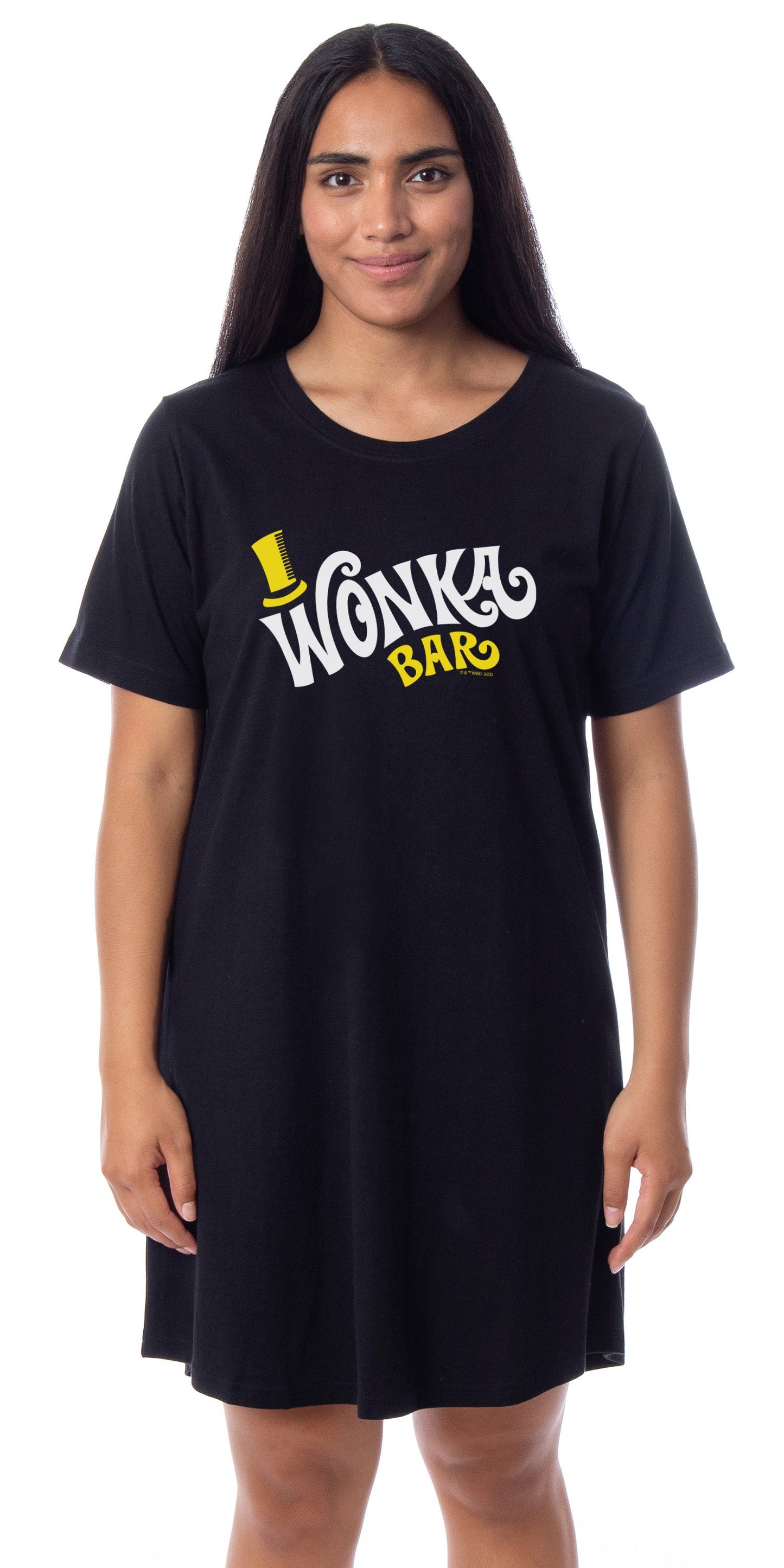 Willy Wonka Womens' Wonka Chocolate Bar Nightgown Sleep Pajama Shirt