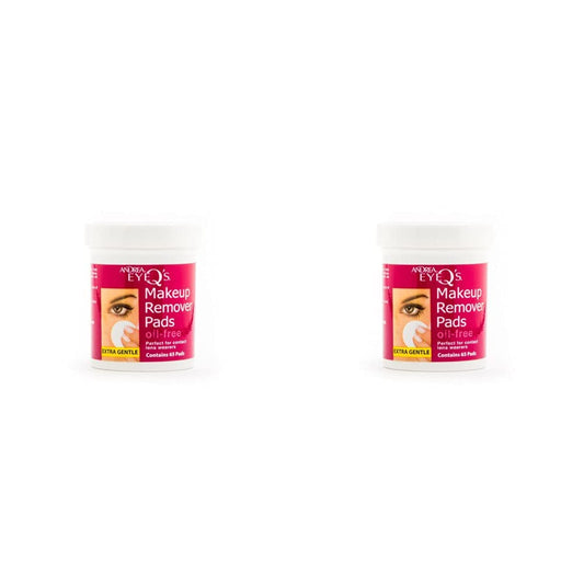 Andrea Eye Q's Oilfree Eye Makeup Remover Pads, 65 Count (Pack of 2)