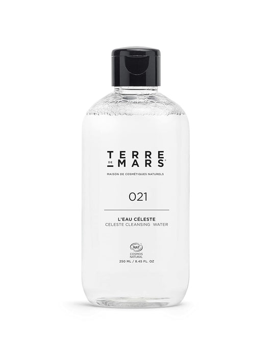 TERRE DE MARS Celeste Cleansing Water, Cosmos Natural, Facial Cleanser, Make-up Remover, 250ml, 8.4 Fl oz