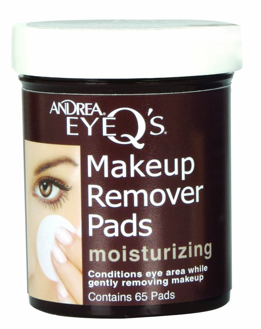 Andrea Eye Q's Moisturizing Eye Makeup Remover Pads, 65-Count (Pack of 3)