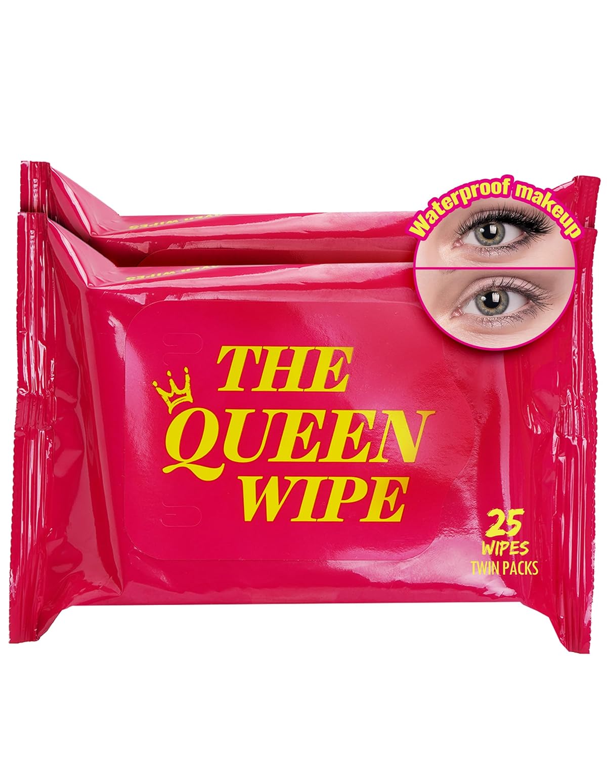 [K-Beauty] The Queen Wipe Micellar Wipes Cleansing Towelettes Face & Eye Makeup Remover Wipes Facial Cleansing Cloths Gently Removes Oil & Waterproof Makeup | No Harsh Ingredients (25 Wipes x2)
