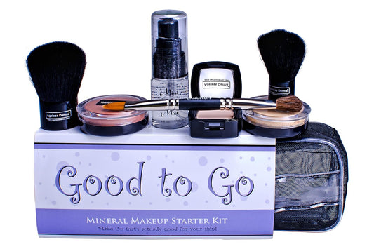 Ageless Derma Mineral Makeup set. A Natural Make up kit with Vitamins and Green Tea to make Your Skin Healthy and Flawless. Made in USA