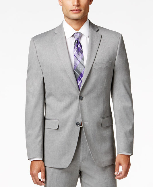 Alfani Stretch Performance Slim-fit Jacket Light Grey