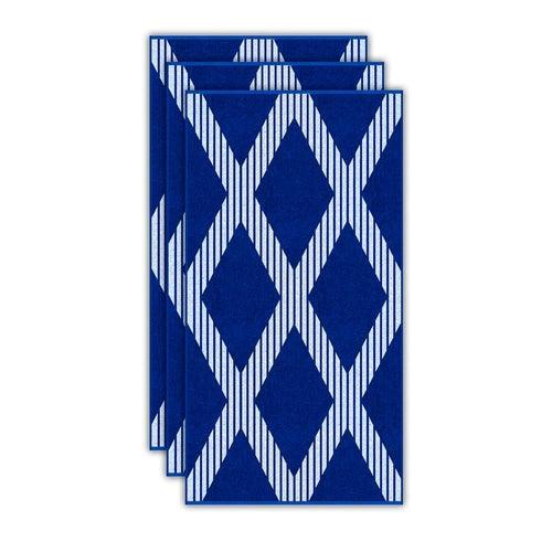 100% Cotton, Diamond Style Summer Beach Towel, 3 Piece Pack, 32" X 62" - zoter Shop