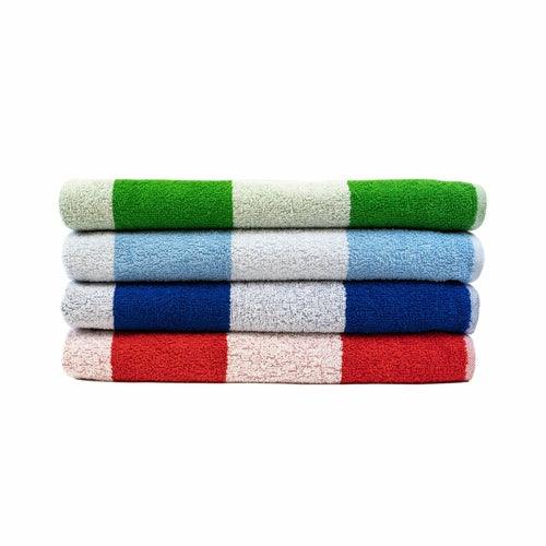 100% Cotton, Cabana Style Summer Beach Towel, 4 Piece Pack, 29" X 59", - zoter Shop