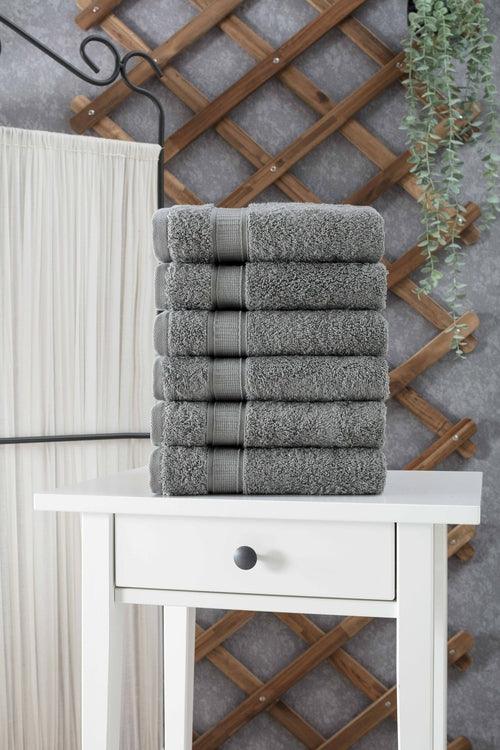 Turkish Cotton Hand Towel Set of 6 - zoter Shop