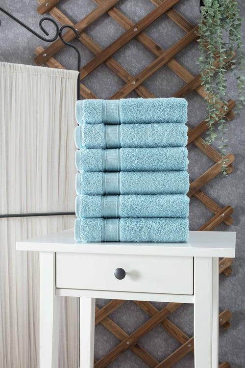 Turkish Cotton Hand Towel Set of 6 - zoter Shop