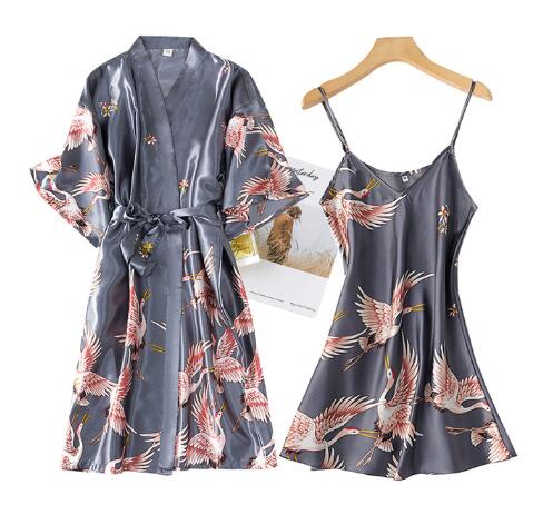 "Eagle Wing's Robe" 2 Piece Robe & Nightgown Set
