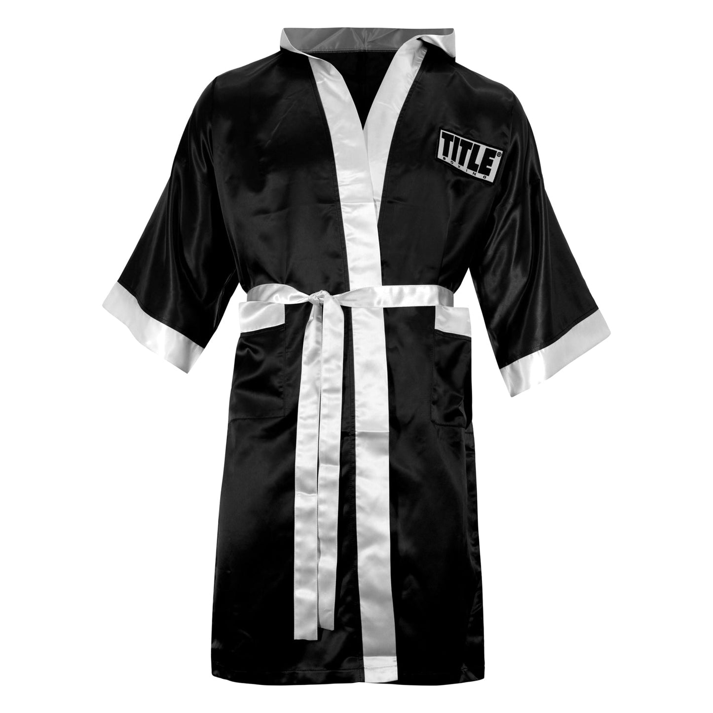 color:black/white::TITLE Boxing Stock Full Length Robe 3.0 main view