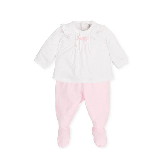 Tutto Piccolo Pijama with Feet 2 Piece Set - Pink