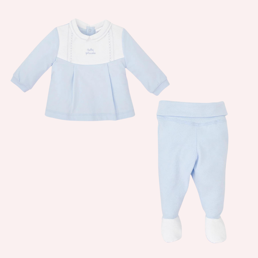 Tutto Piccolo Sky Blue 2 Piece Pajama Set