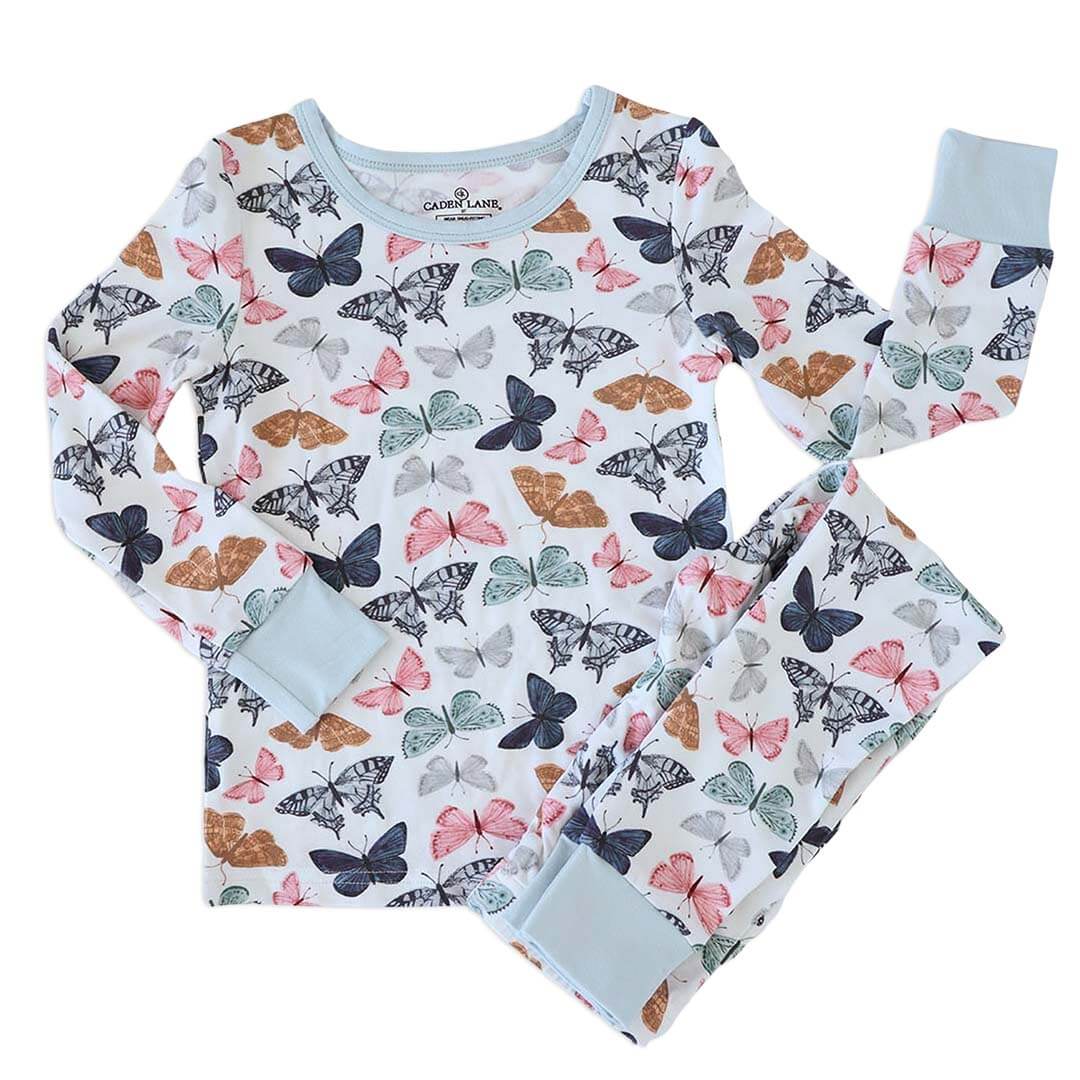 Bentley's Butterfly Two Piece Pajama Set
