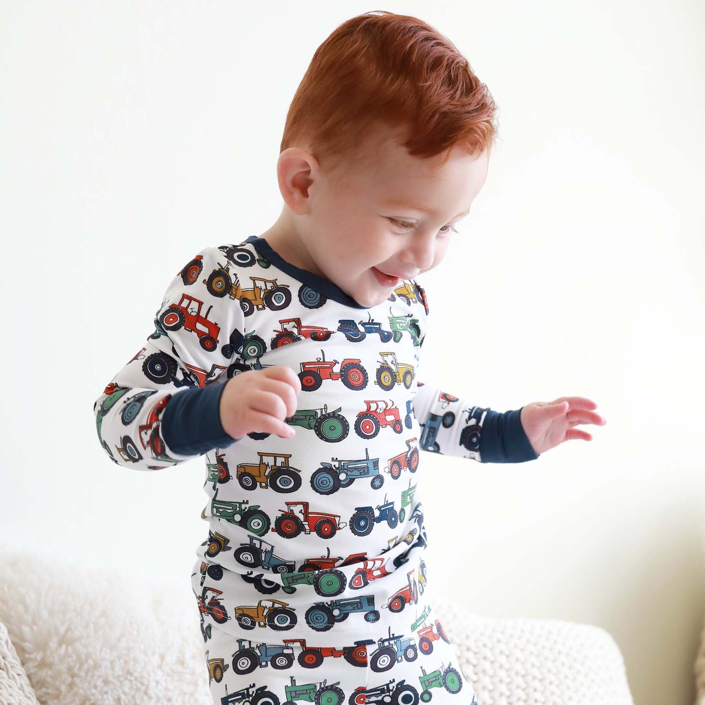 Tiny Tractors Two Piece Pajama Set