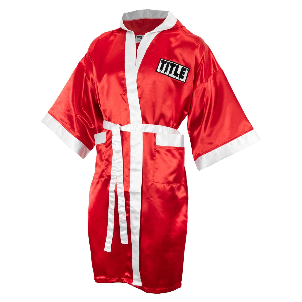 color:Red/White::TITLE Boxing Full Length Robe
