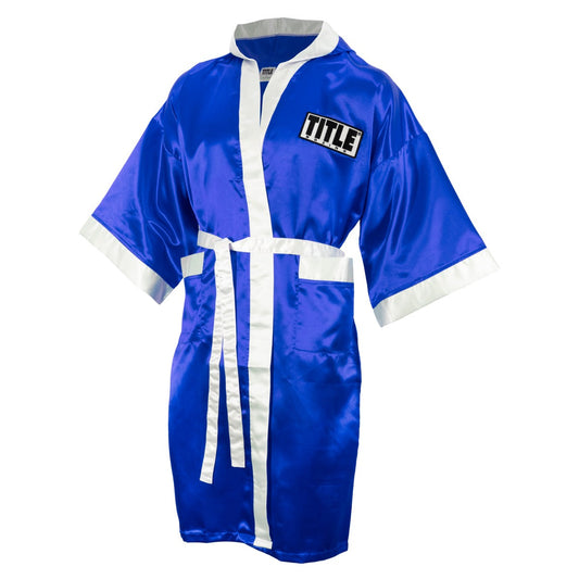 color:Royal/White::TITLE Boxing Full Length Robe
