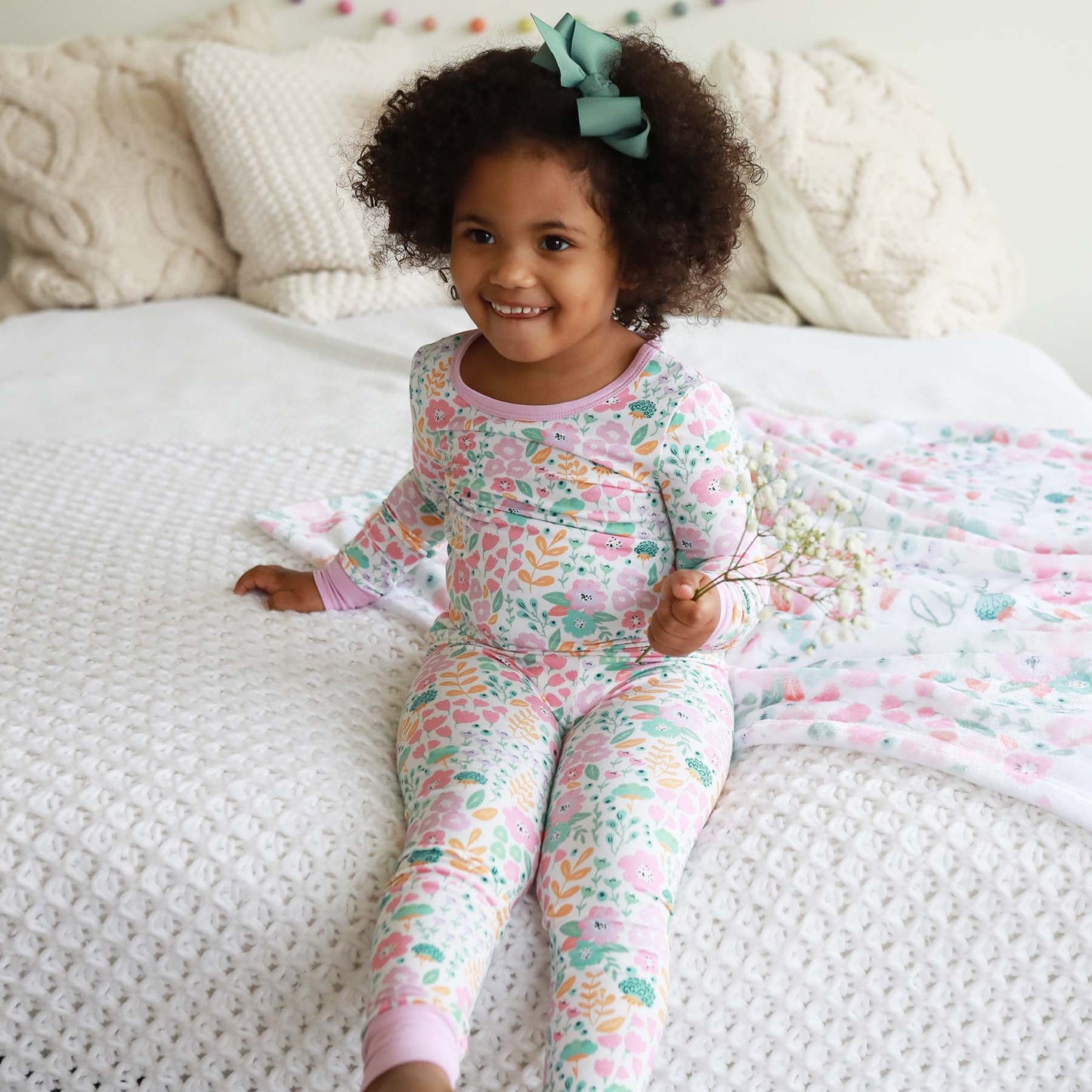 Willow's Whimsy Floral Two Piece Pajama Set